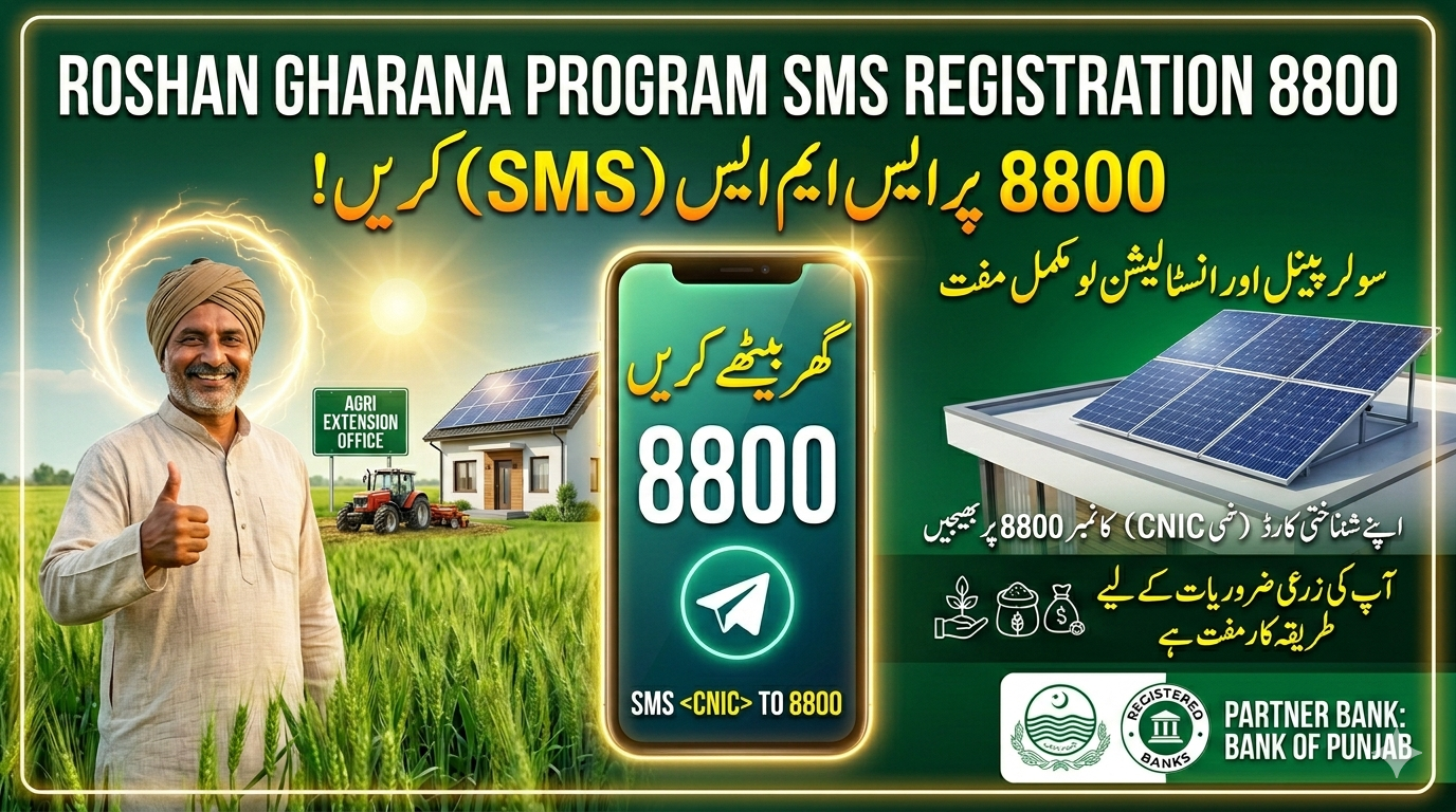 Roshan Gharana program sms registration 8800