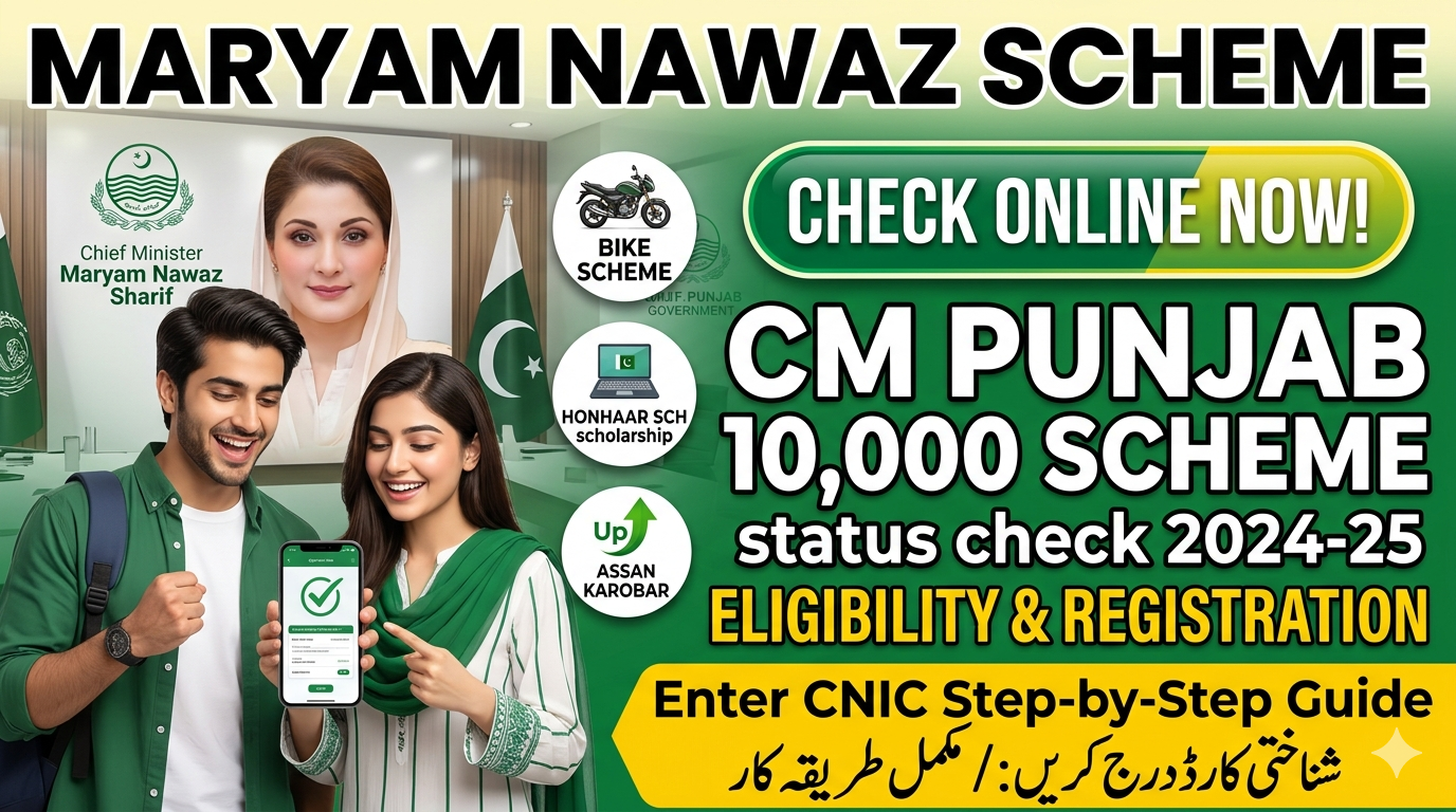 Maryam Nawaz 10,000 Scheme Check Online