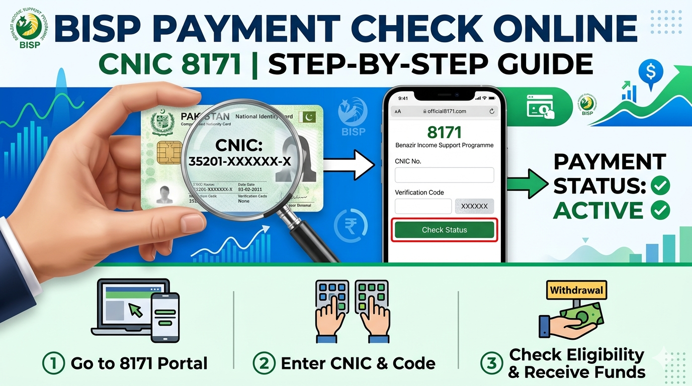 BISP Payment Check Online CNIC 8171