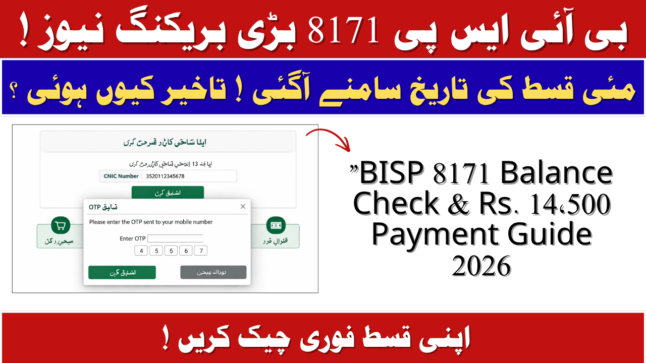 BISP Rs. 14,500 May Installment Released