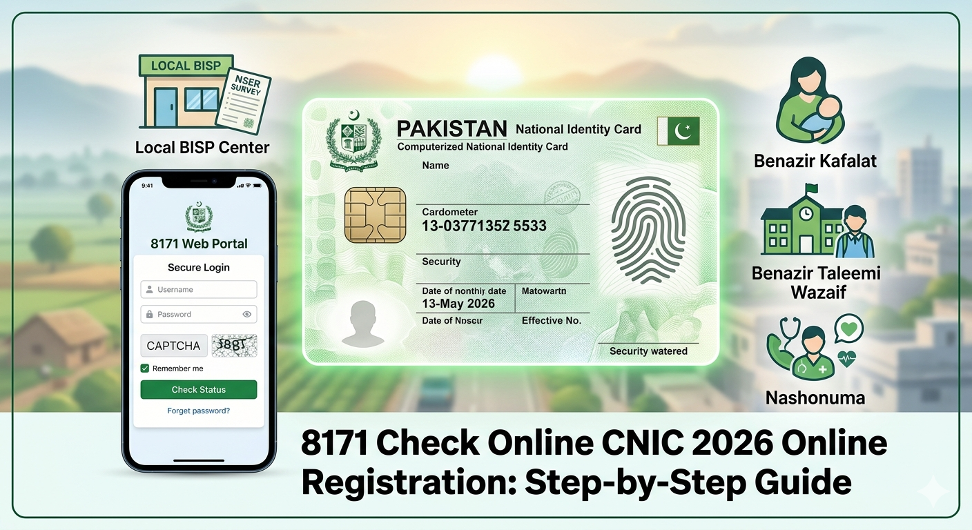 8171 Check Online CNIC 2026 Online Registration