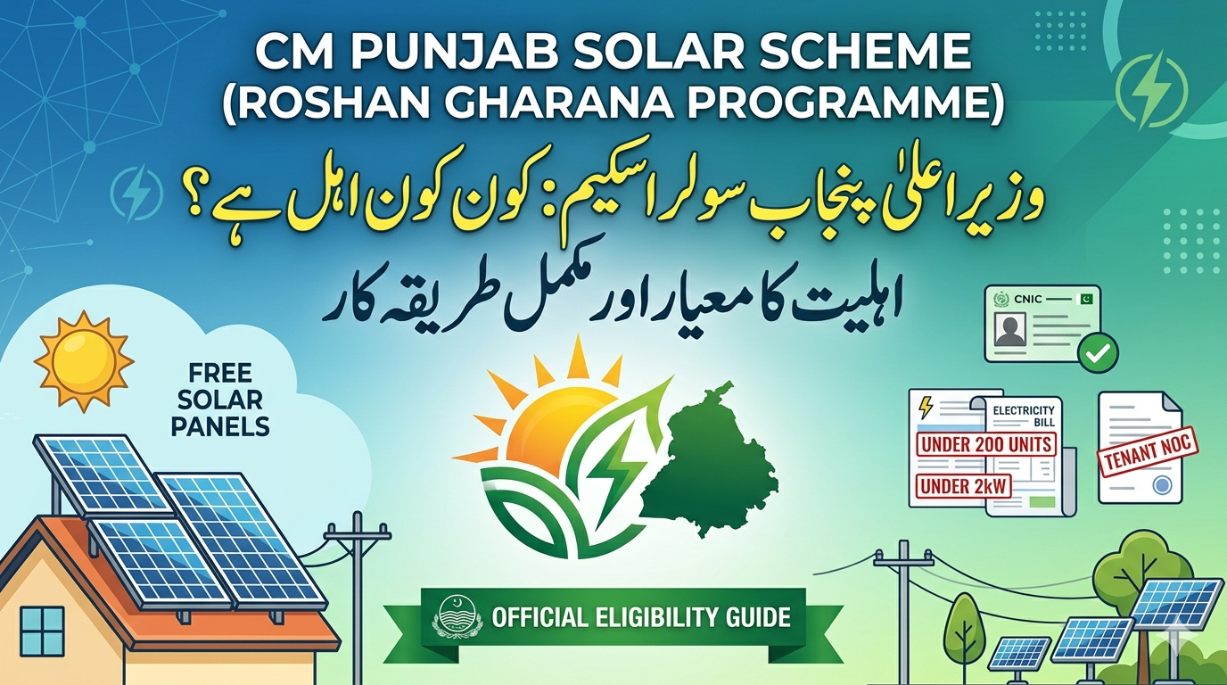 CM Punjab Solar Scheme Eligibility Criteria