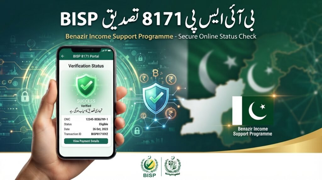 Verify BISP 8171 Payment via CNIC Number on Web Portal