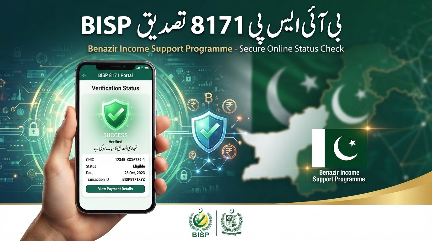 Verify BISP 8171 Payment via CNIC Number on Web Portal