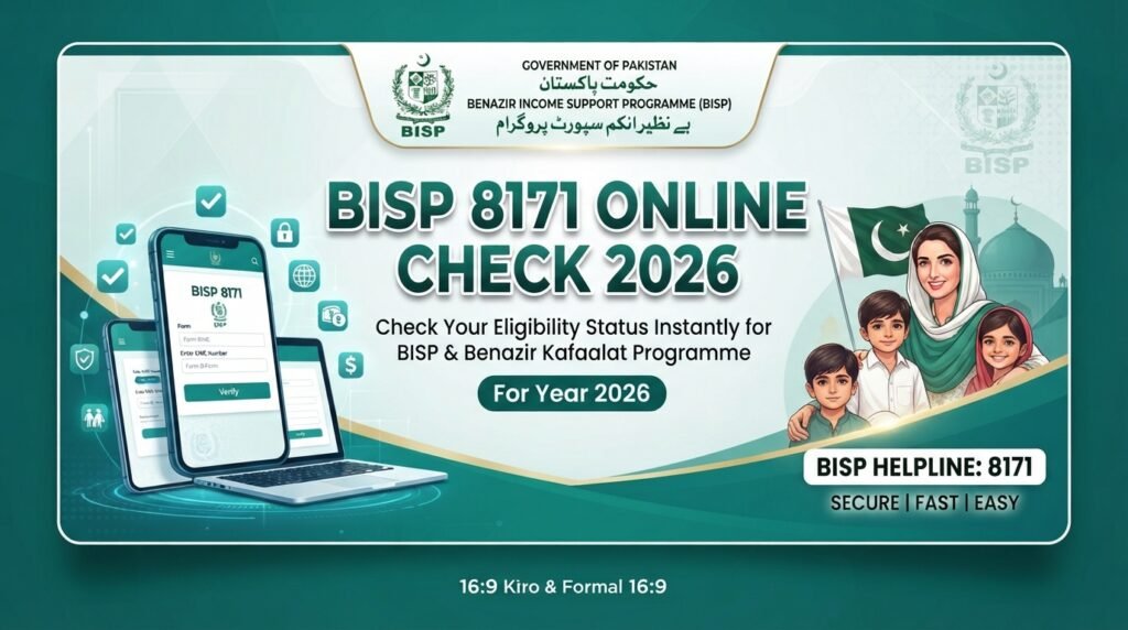 BISP 8171 Online Check CNIC 2026